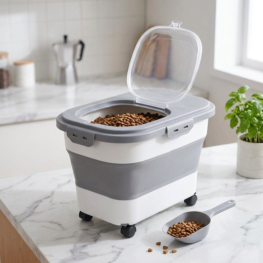 Collapsible Pet Food Storage Container