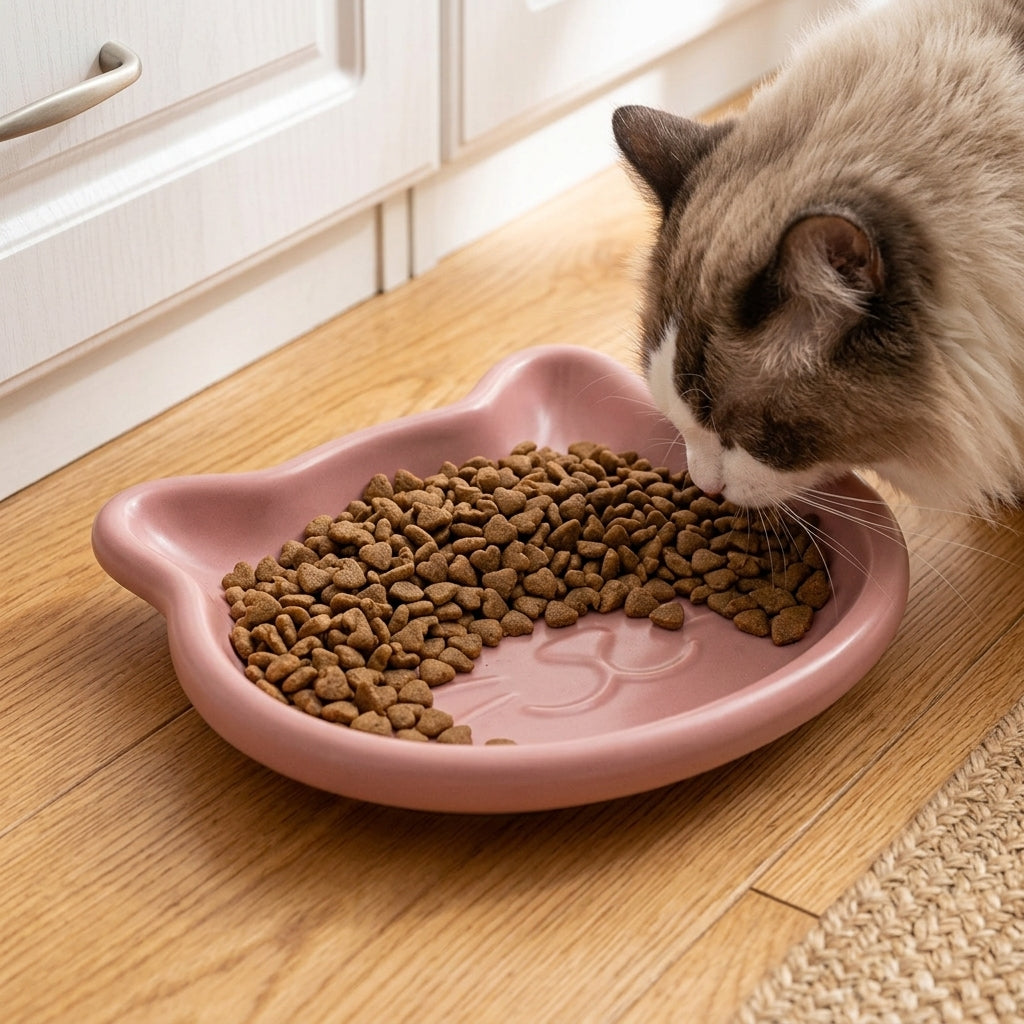 Cat-Shaped Pet Bowl