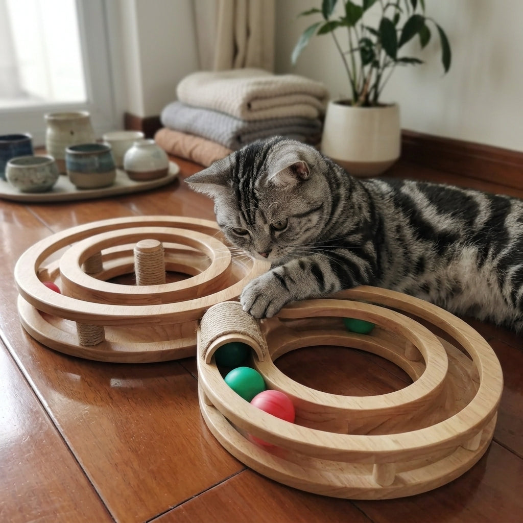 Cat Toy Turntable Teasing Set
