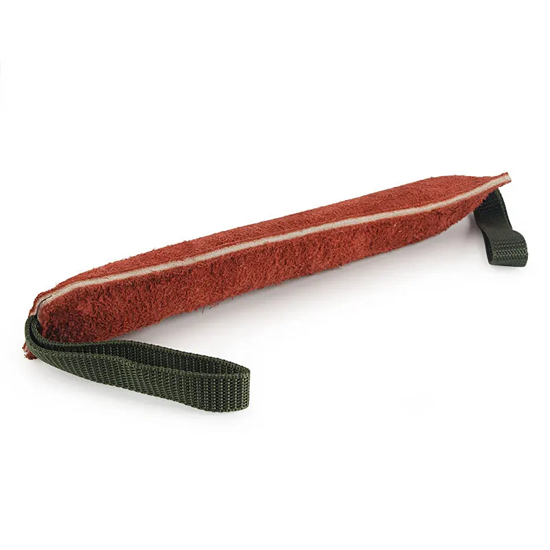 20/30/40cm Dog Training Bite Tug Toy Red Leather Chew Interactive Pet Toy for Small Medium Dogs