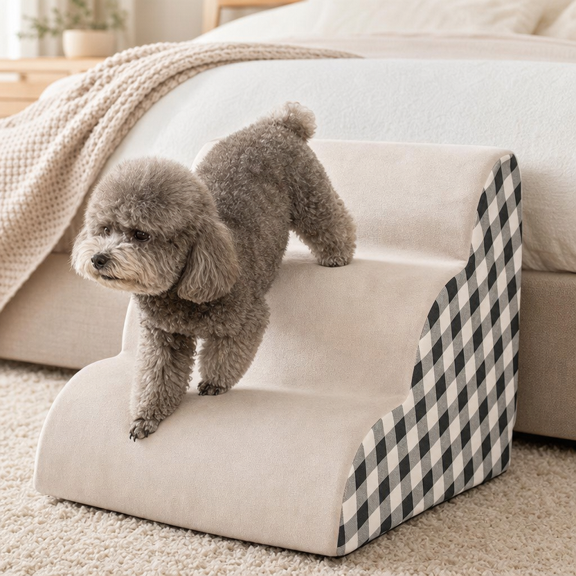 High Density Foam Pet Bedside Stair Steps lifestyle