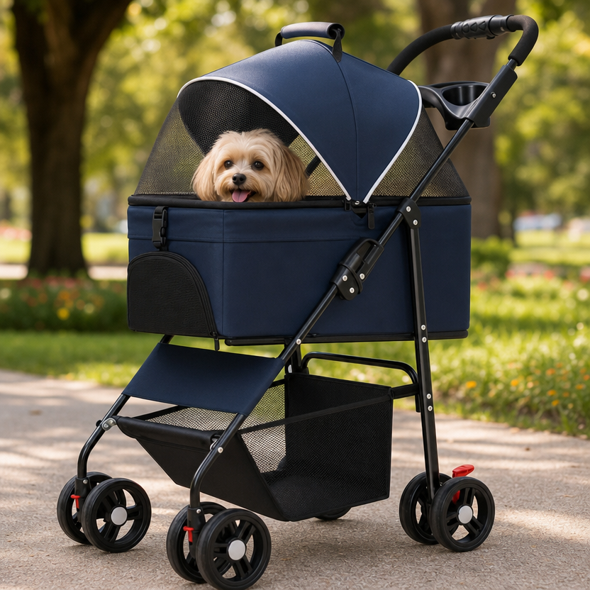 Luxury Pet Cart Trolley Stroller lifestyle