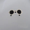 Luxury Glasses Pet Dog Pearl Sunglasses Headdress Pearl Sunglasses Eye Wear Glasses For Small Dog Cat Photos Props Accessories