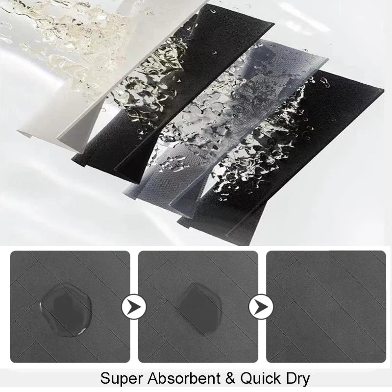 Pet Feeding Mat For Food And Water Bowl Absorbent Quick Dry Pet Placemat With Rubber Backing For Dog And Cat 3040/4050/4060 Cm