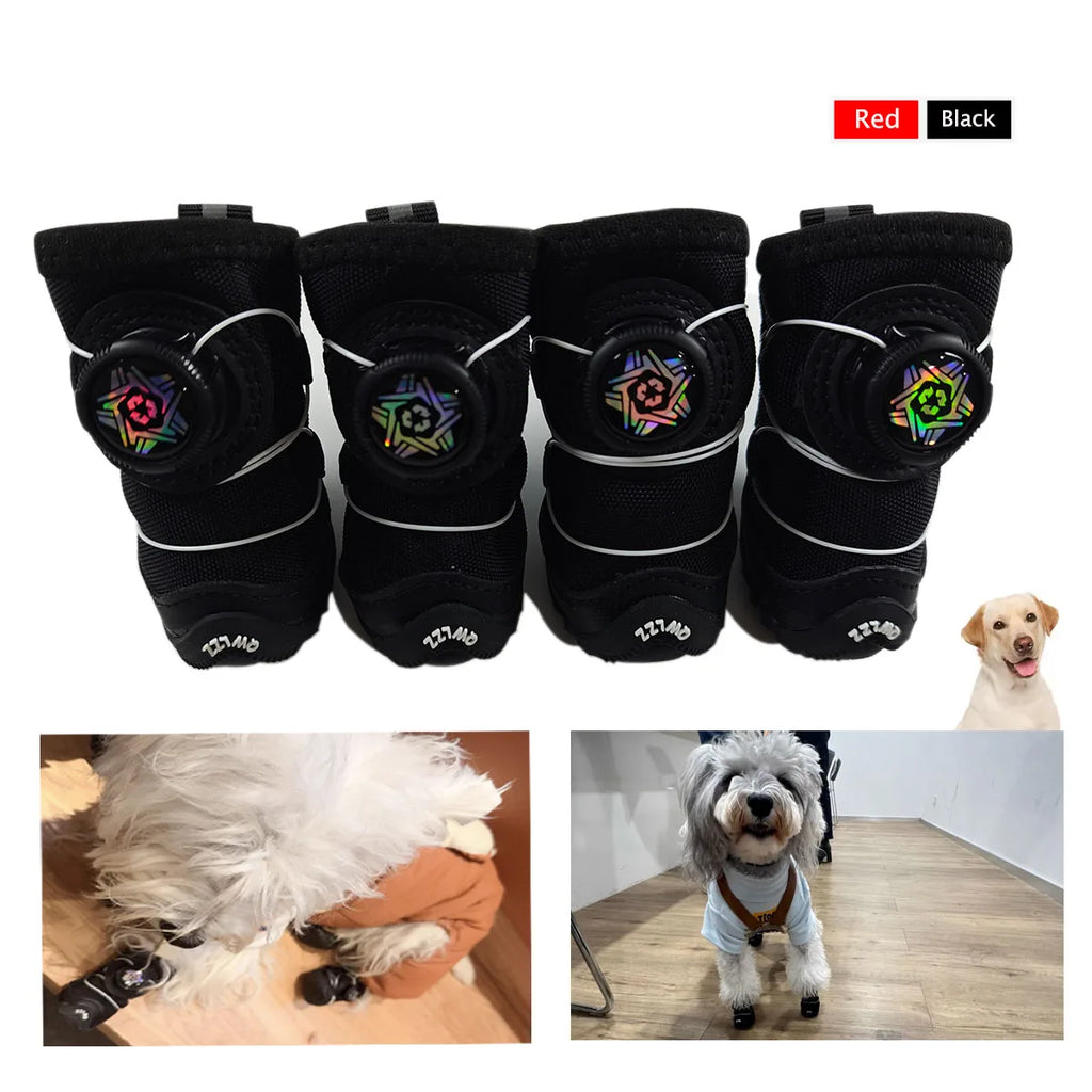 Winter Pet Shoes Dog Shoes Warm Fleece Puppy Pet Shoes Waterproof Dog Snow Boots For Small Dogs Chihuahua Yorkie Teddy Shoes