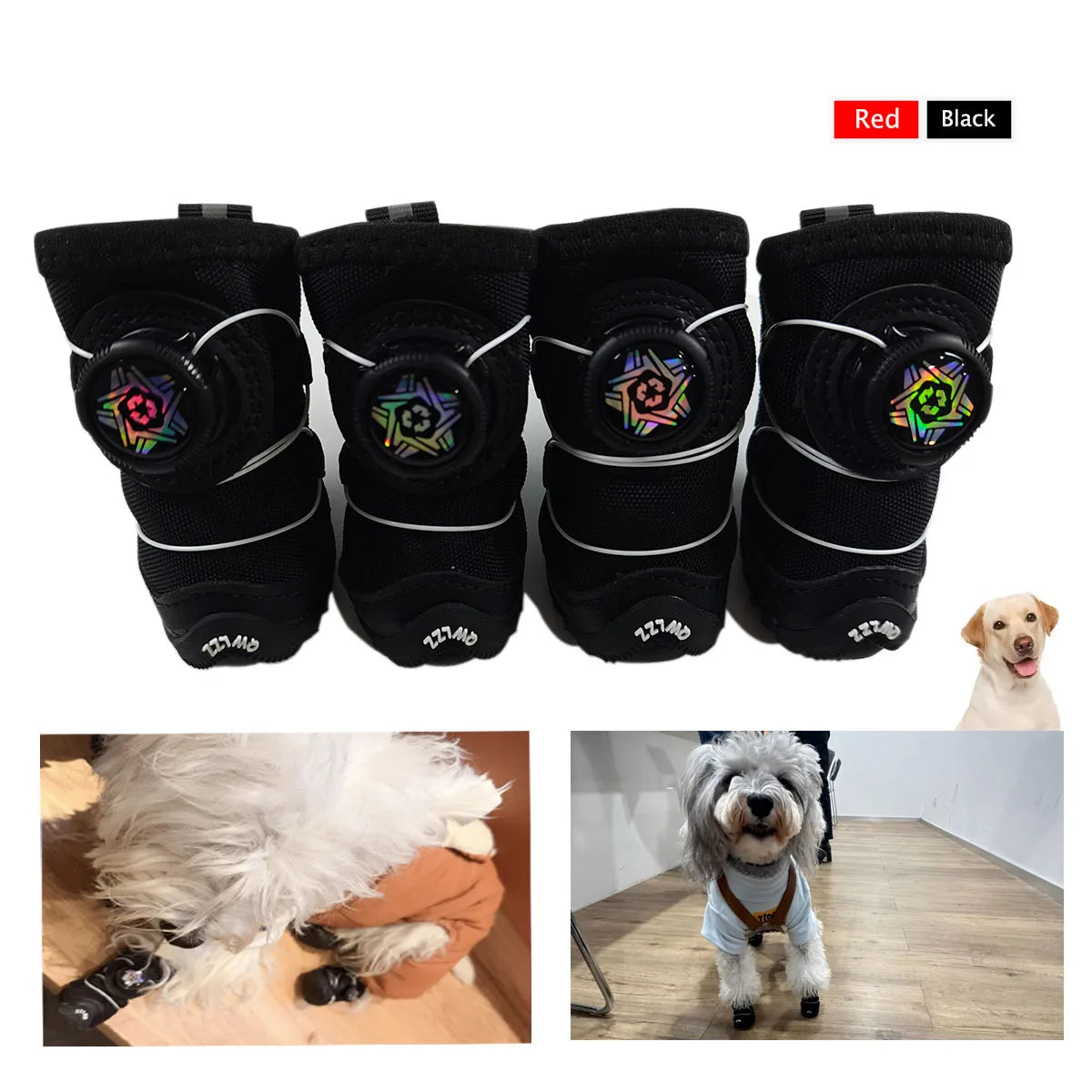 Winter Pet Shoes Dog Shoes Warm Fleece Puppy Pet Shoes Waterproof Dog Snow Boots For Small Dogs Chihuahua Yorkie Teddy Shoes