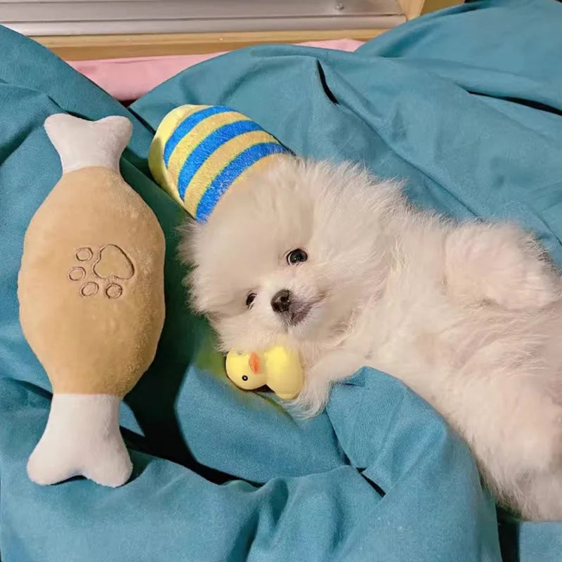 Cute Puppy Dog Cat Squeaky Toy Bite Resistant Pet Chew Toys for Small Dogs Animals Shape Mascotas Accessories Zabawki Dla Psa