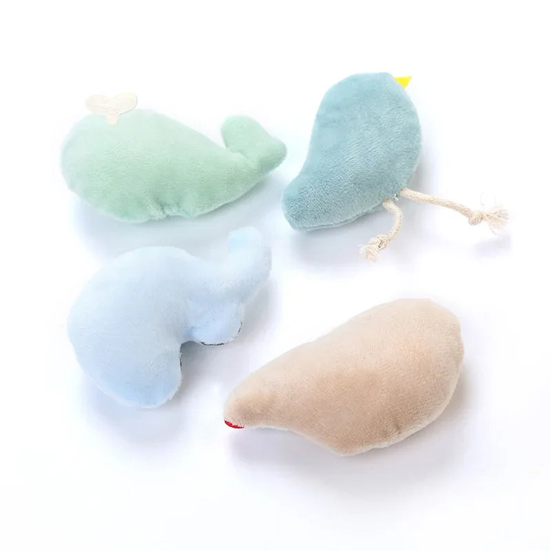 Pet Supplies Cute Elephant Hedgehog Bird Shaped Plush Toy Hi Play Contains Catnip Cat Toy