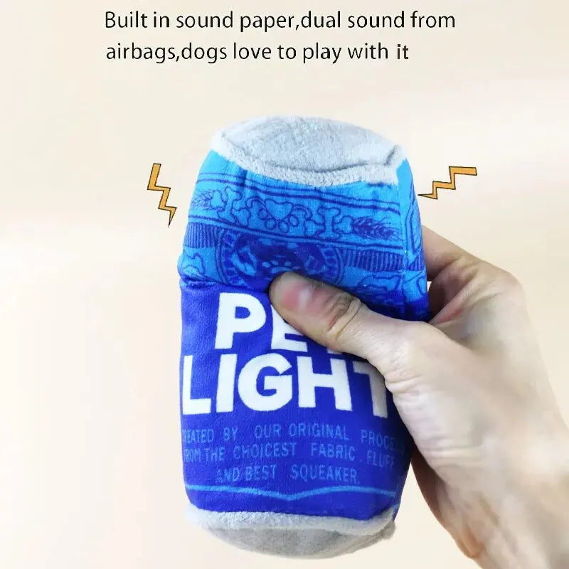 Plush Dog Relieve Boredom Winebottle Chew Sound Soft Beer Bottle Toy Funny Bite-Resistant Squeaky