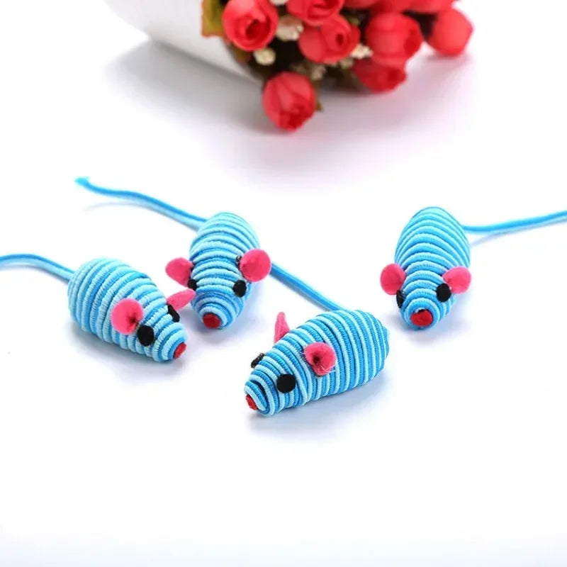 3Pcs Pet Cat Toys Color Winding Mouse Cat Toy Interactive Chewing Catching Playing Toys For Cats Kittens Pet Supplies