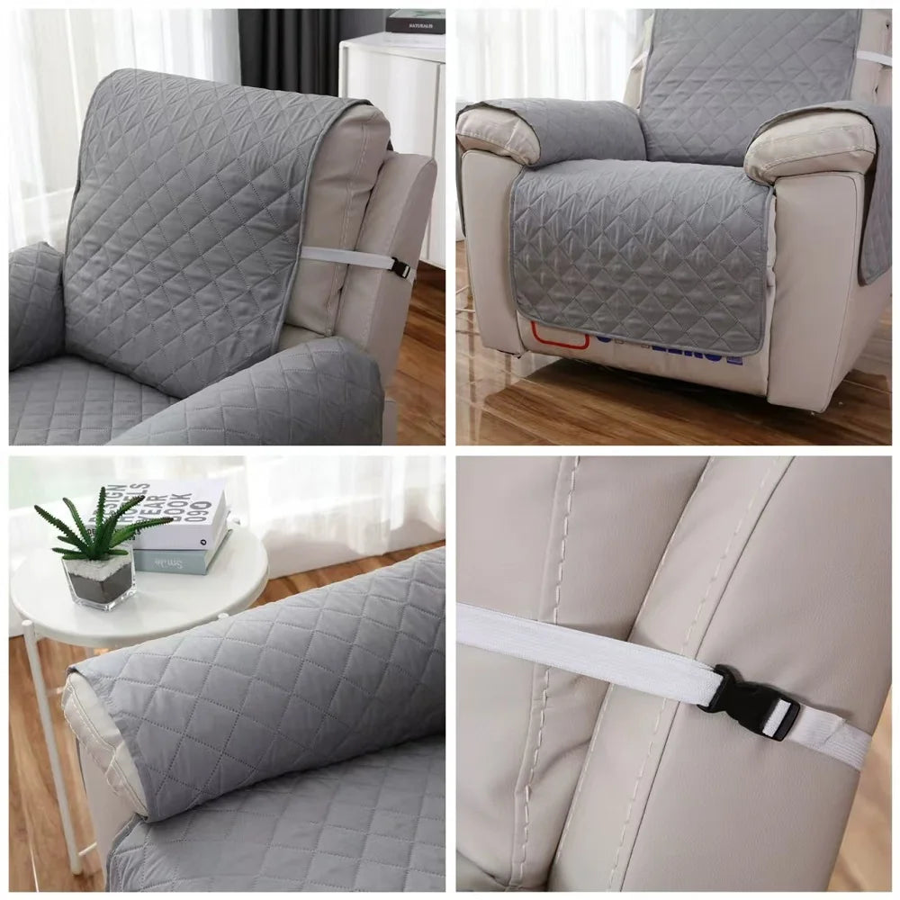 Sofa Cover Quilted Anti-wear Couch Cover for Dog Pet Kids Recliner Armchair Furniture Slipcovers 1/2/3 Seater Protect