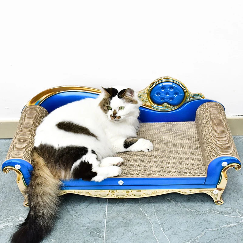 Pet Furniture Cat Scratcher Sofa Cat Bed with Scratching Corrugated Scratch Board Large Kitten Couch