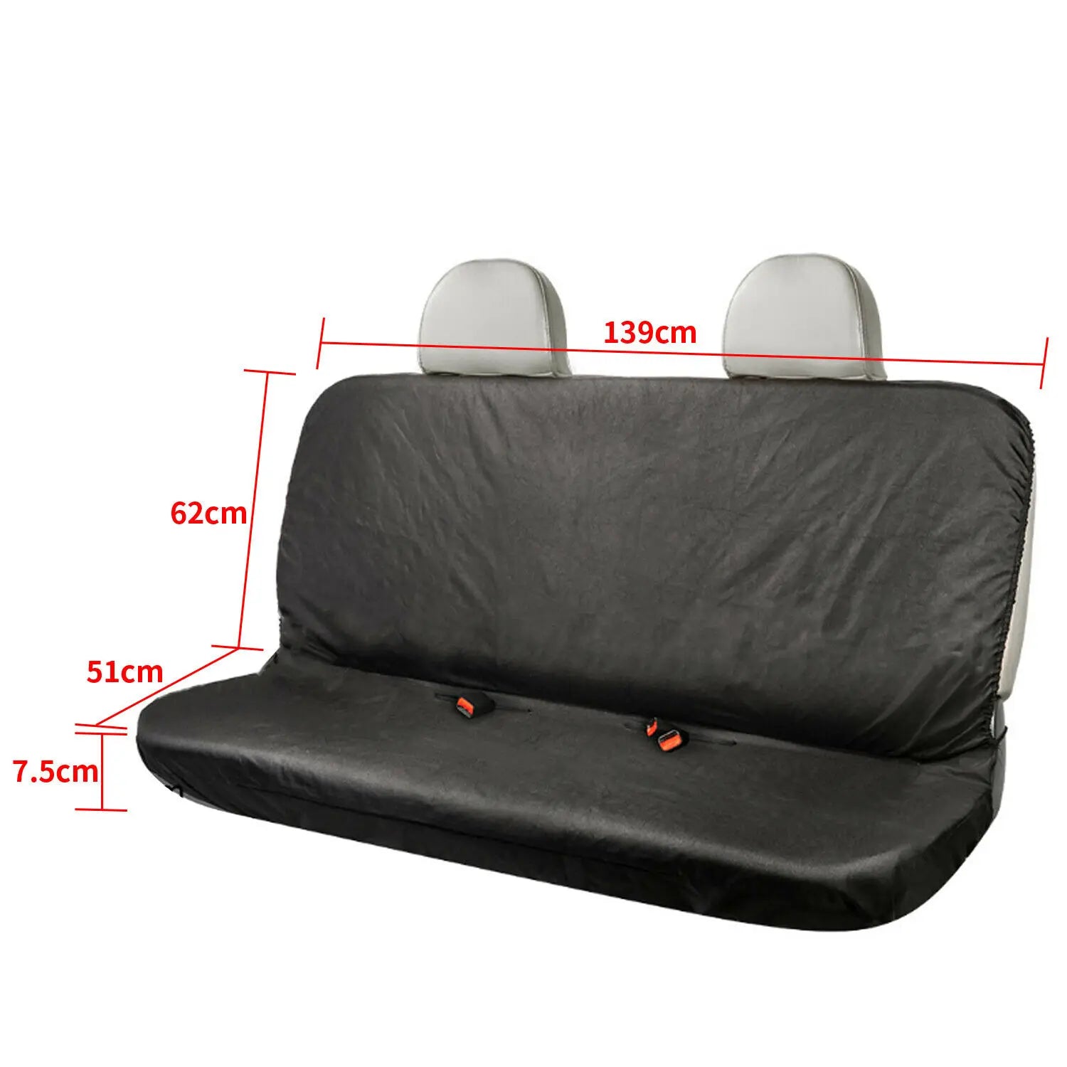 Heavy Duty Waterproof Car Rear Back Seat Cover Black Pet Dog Protector Universal Automobile Interior Products Car Seat Cover