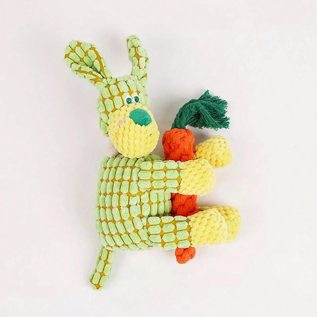 Cute Donkey Plush Toy for Dogs - Squeaky Chewable Interactive Pet Toy with Funny Sound, Soft Plush Puppy Teething Toy