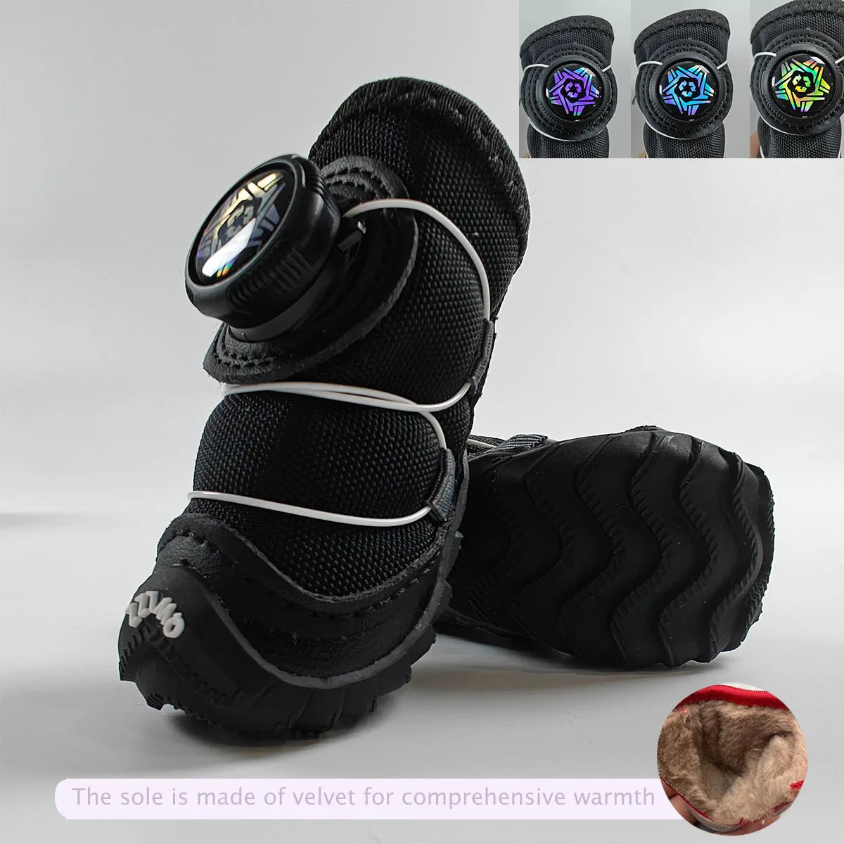 Winter Pet Shoes Dog Shoes Warm Fleece Puppy Pet Shoes Waterproof Dog Snow Boots For Small Dogs Chihuahua Yorkie Teddy Shoes