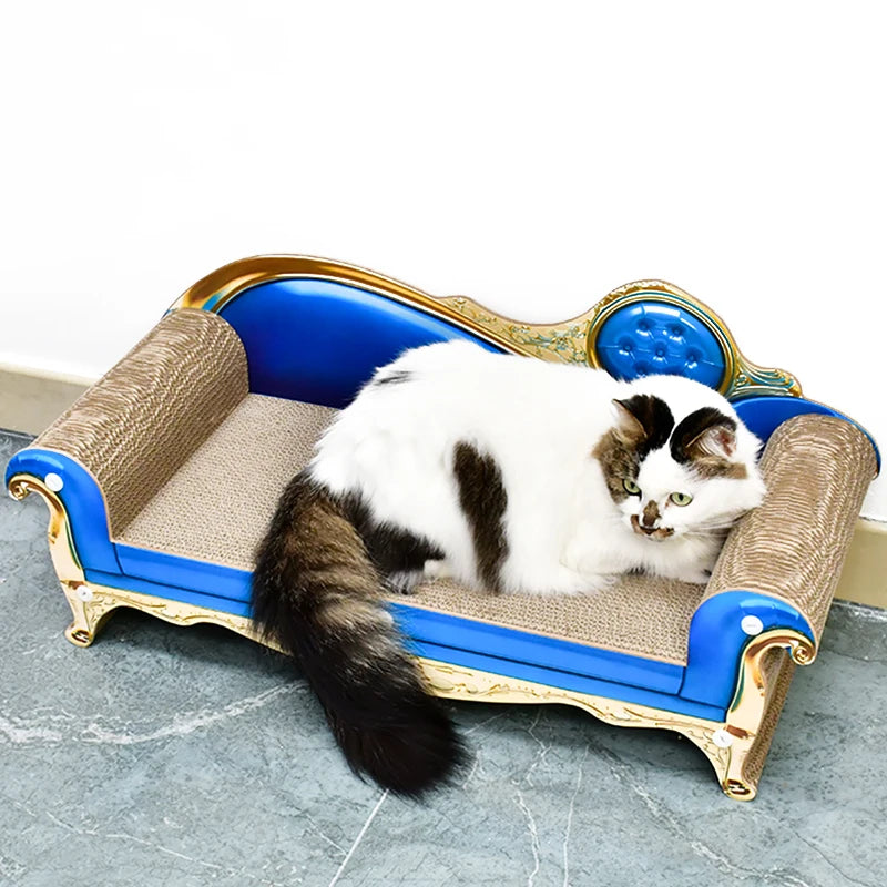 Pet Furniture Cat Scratcher Sofa Cat Bed with Scratching Corrugated Scratch Board Large Kitten Couch