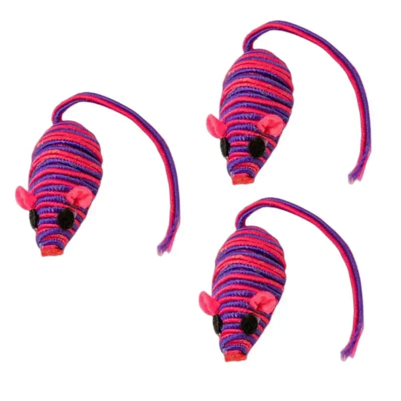 3Pcs Pet Cat Toys Color Winding Mouse Cat Toy Interactive Chewing Catching Playing Toys For Cats Kittens Pet Supplies