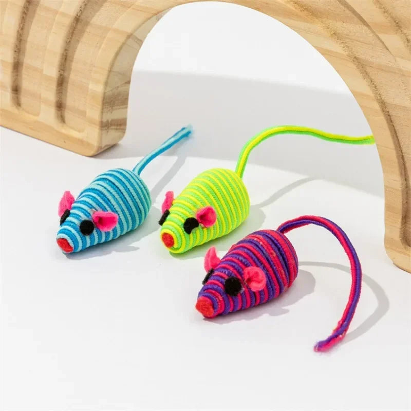 3Pcs Pet Cat Toys Color Winding Mouse Cat Toy Interactive Chewing Catching Playing Toys For Cats Kittens Pet Supplies