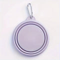 Hanging Dog Pet Folding Silicone Bowl Outdoor Travel Portable Food Water Container Feeding Tray Bowl Macaron Color Pet Supplies