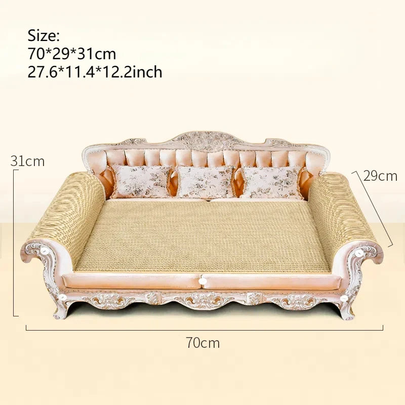 Pet Furniture Cat Scratcher Sofa Cat Bed with Scratching Corrugated Scratch Board Large Kitten Couch