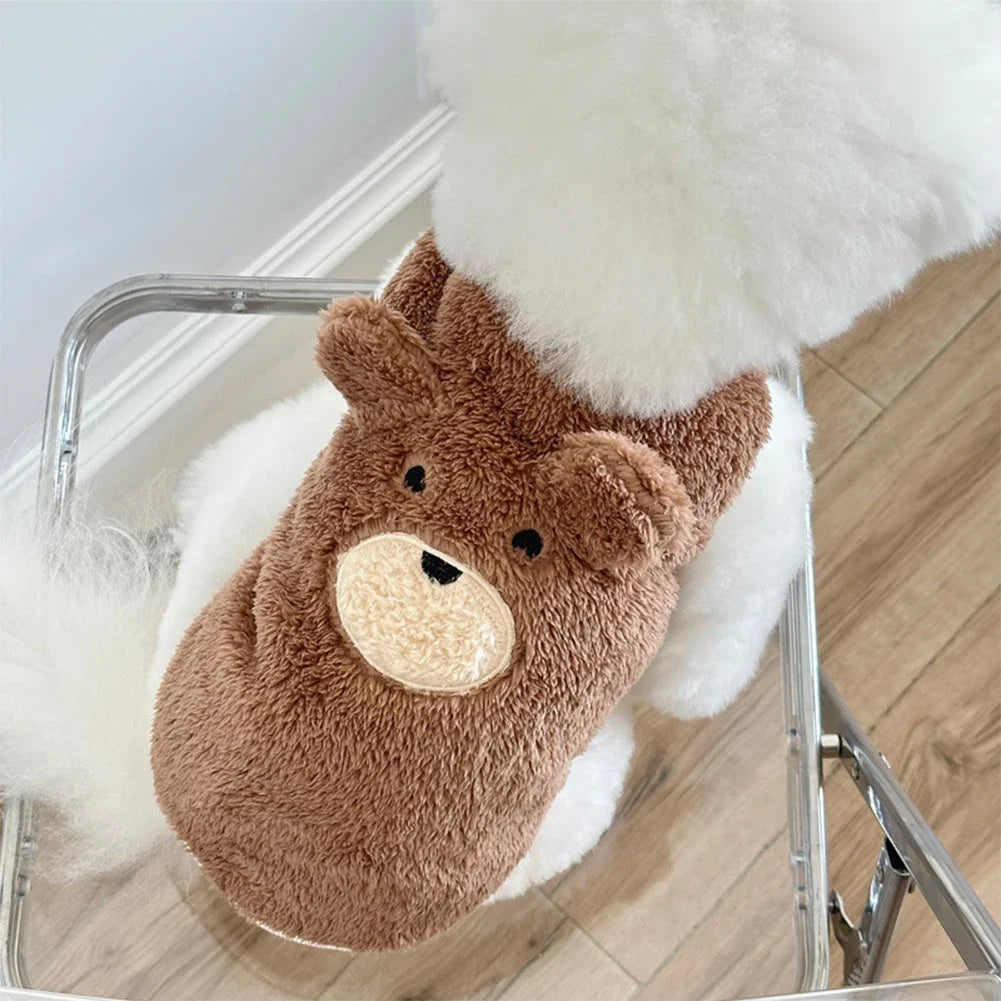 1.5-11.5kg Winter Dog Clothing Soft Plush Teddy Bear Sweater Vest Warmth Pets Cute Clothes Teddy Schnauzer Clothes Puppy Clothes