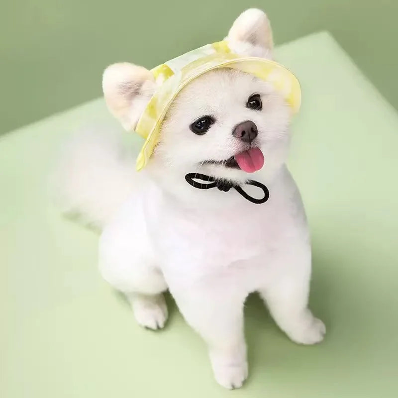Pet Dog Cat Cap Breathable Sunhat Cotton Fisherman Hat For Small Medium Large Dogs Cats Caps Pet Products