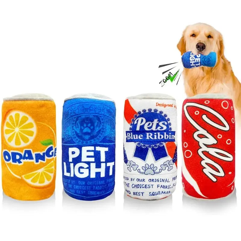 Plush Dog Relieve Boredom Winebottle Chew Sound Soft Beer Bottle Toy Funny Bite-Resistant Squeaky