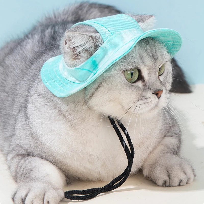 Pet Dog Cat Cap Breathable Sunhat Cotton Fisherman Hat For Small Medium Large Dogs Cats Caps Pet Products