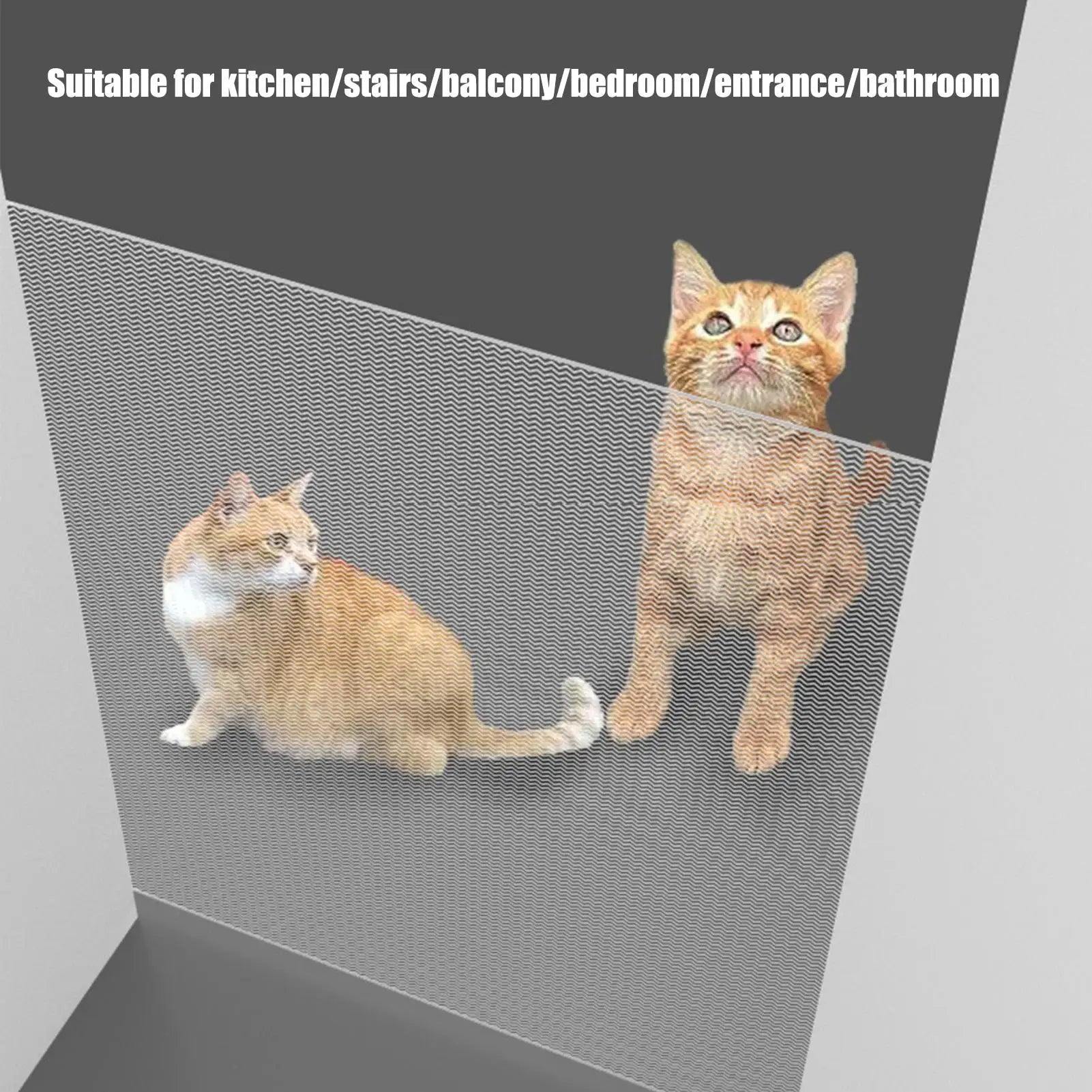 Retractable Pet Gate No Drill Mesh Safety Barrier for Dogs Cats Indoor Fence Portable Pet Barrier for Doorways Hallways Stairs