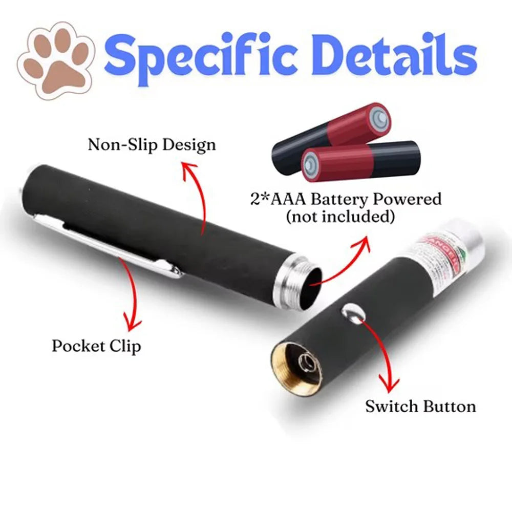 Mini Portable LED Green Redlight Laser Pointer Without Batteries, LED Flashlight Laser pen Cat Interactive Scratching Play Toy