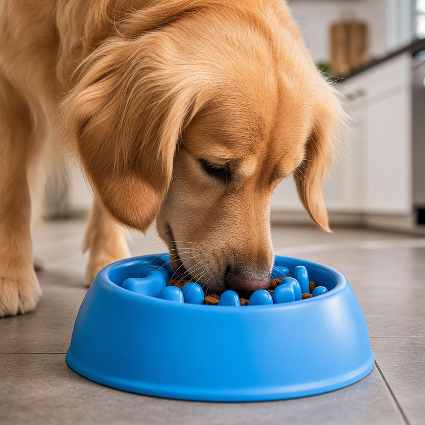 Anti-Choking Slow Feeder Dog Bowl lifestyle