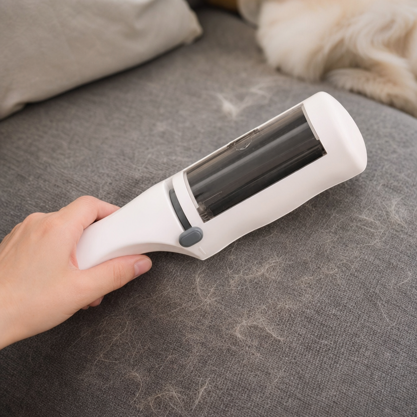 Electrostatic Pet Hair Cleaner Brush lifestyle