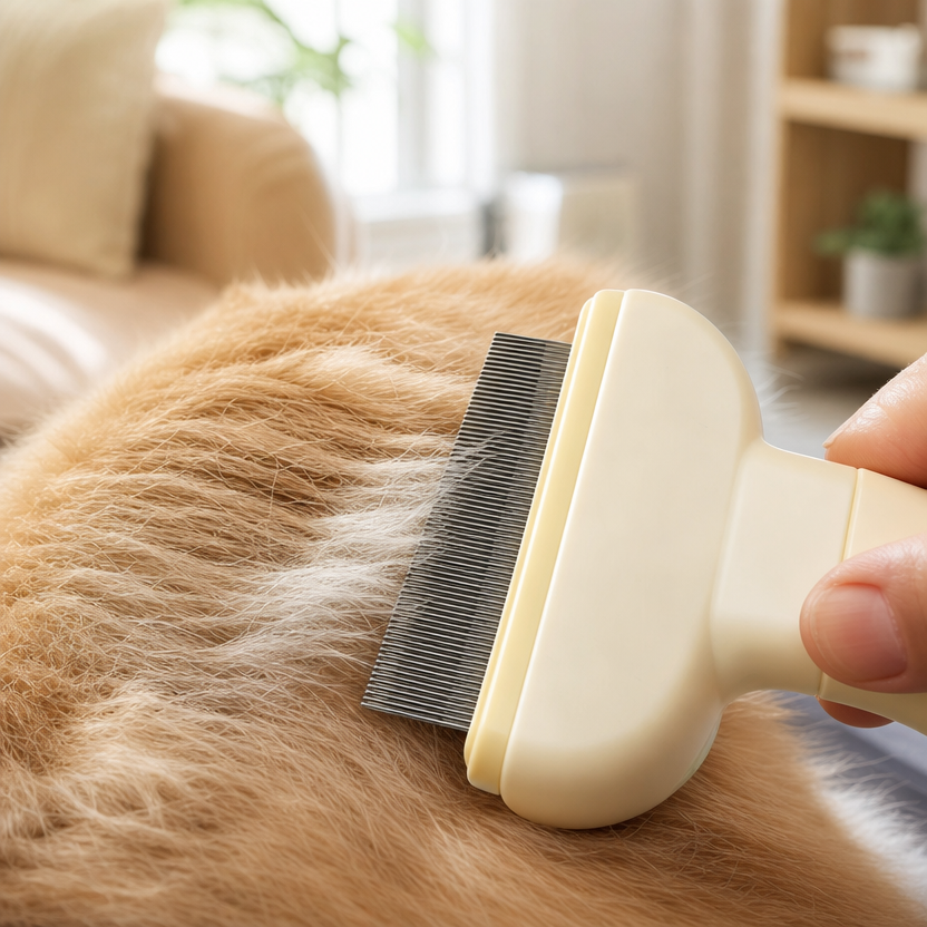 Pet Cat Comb Hair Removal Brush lifestyle