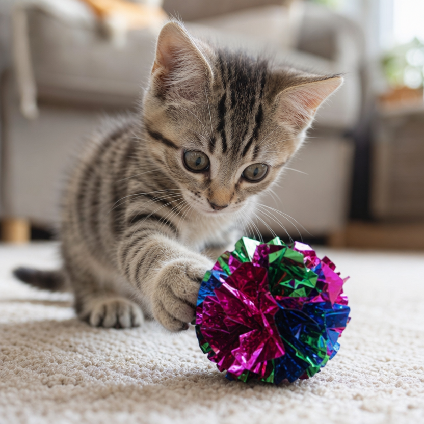 Ringing Paper Ball Cat Toy lifestyle