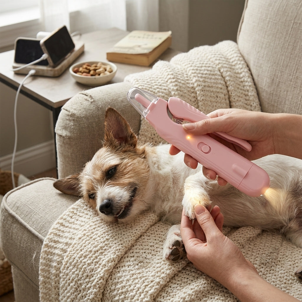 LED Pet Nail Clippers Set lifestyle